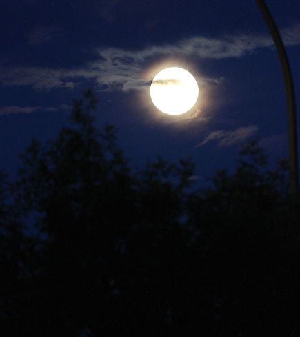 Full Moon in June Humboldt, Saskatchewan Canada
