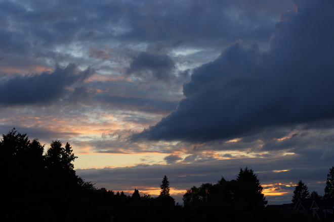 june 26 sunset Surrey, British Columbia Canada