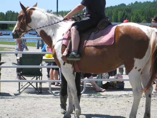horse riding at Canada Day Chapleau, Ontario Canada