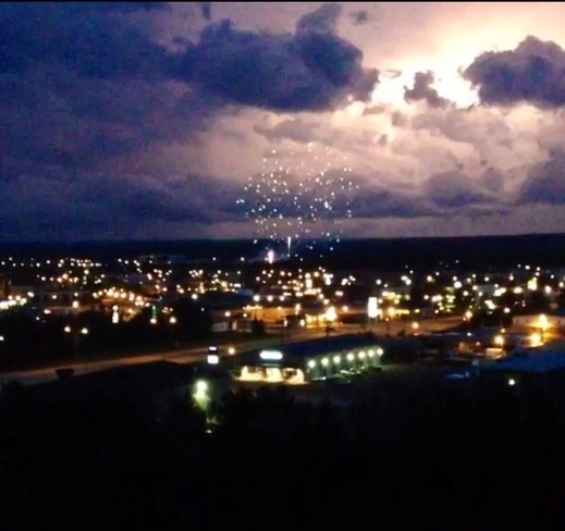 lighting and fireworks Thompson, Manitoba Canada
