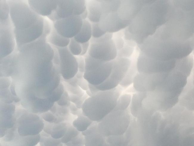 the clouds look like bubbles Camrose, Alberta Canada
