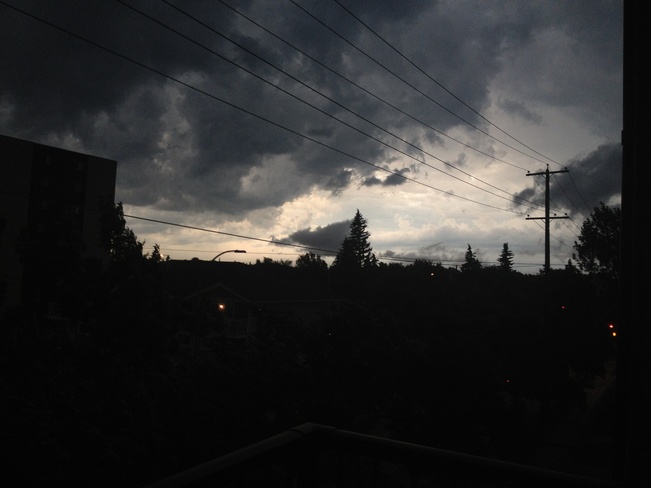 big storm brewing in northeast Edmonton, Alberta Canada