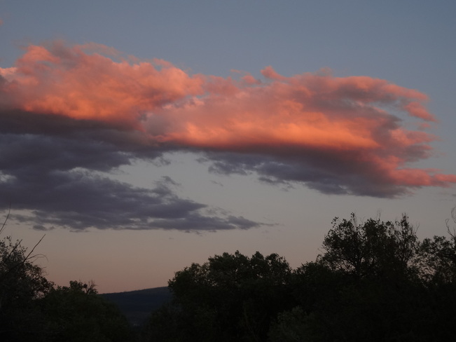 Two-tone clouds at sunset Kelowna, British Columbia Canada
