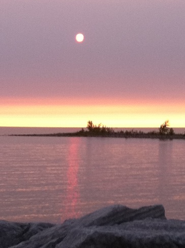 sunset by the marina Port Elgin, Ontario Canada