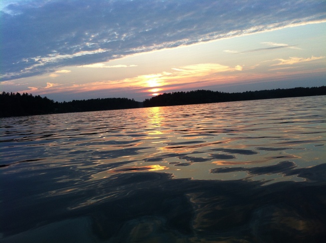 kayak sunset Bala, Ontario Canada
