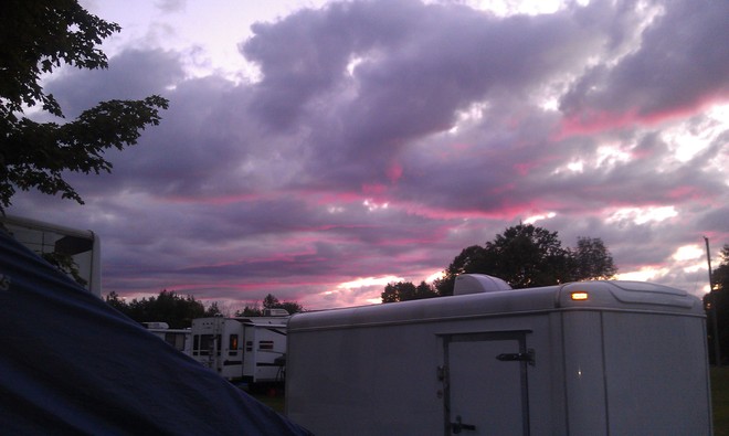Pink Clouds during Sunset Buckhorn, Ontario Canada