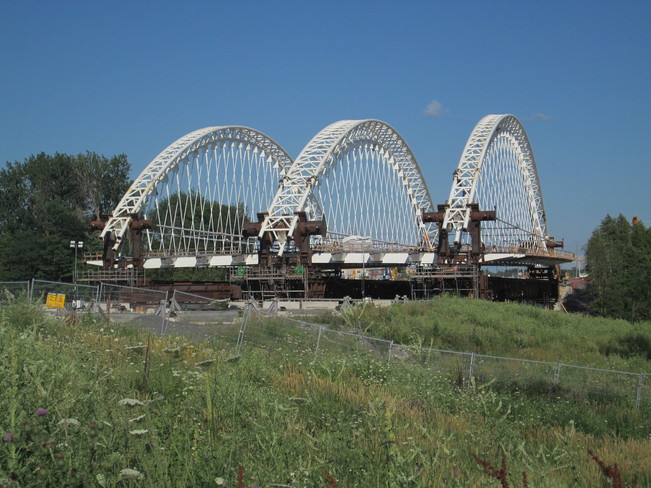 New bridge is now over Rideau River Ottawa, Ontario Canada