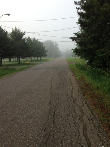 foggy morning Thunder Bay, Ontario Canada