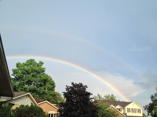 double rainbow Brights Grove, Ontario Canada