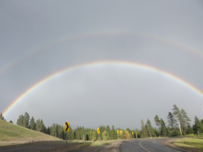 Beautiful double rainbow Kimberley, British Columbia Canada