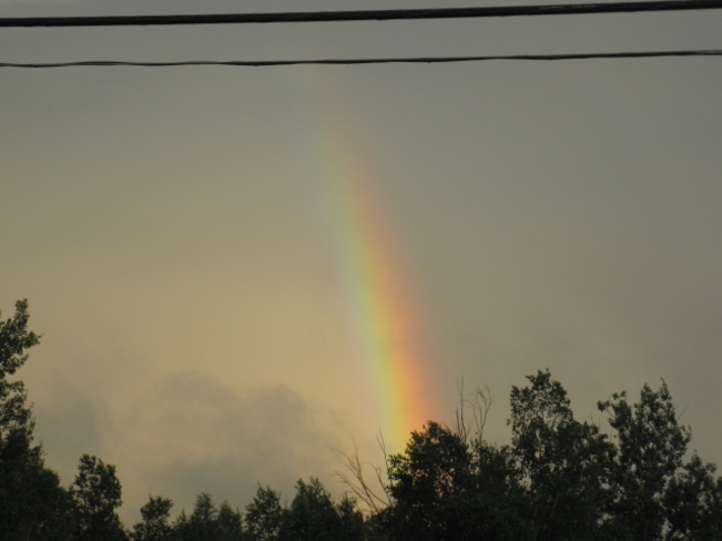 rainbow after the downpour Chapleau, Ontario Canada