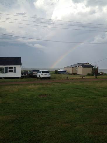 rainbow over northumberland str Port Elgin, New Brunswick Canada