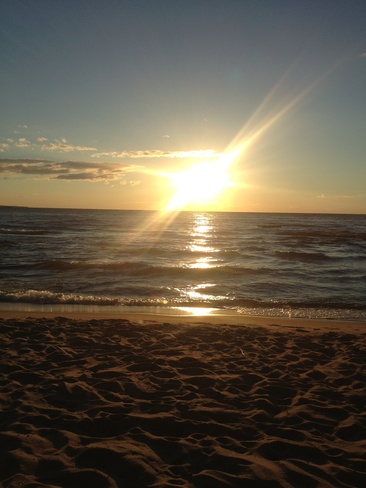 Sunset Nipissing Beach, Ontario Canada
