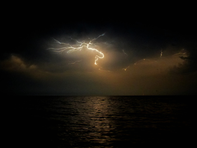 Alien Lightening Over Lake Ontario Etobicoke, Ontario Canada