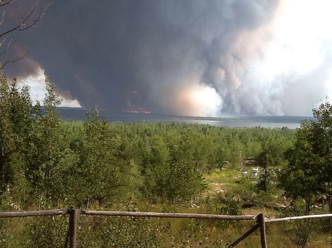 Forest Fire Fond-du-Lac, Saskatchewan Canada