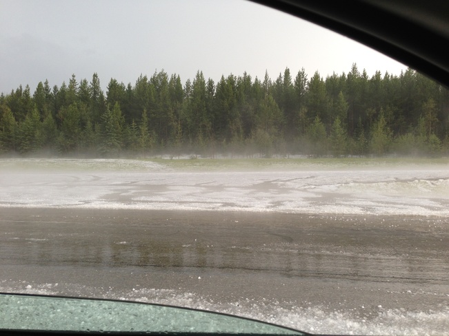 hail storm Jasper, Alberta Canada