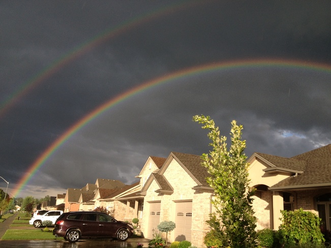 double rainbow Thamesford, Ontario Canada