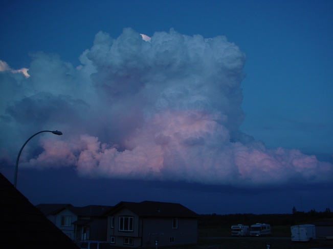 Storm cloud at sunset Rocky Mountain House, Alberta Canada