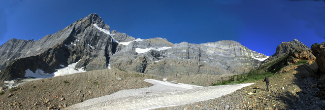 Cephren peak and Icefield below Lake Louise, Alberta Canada