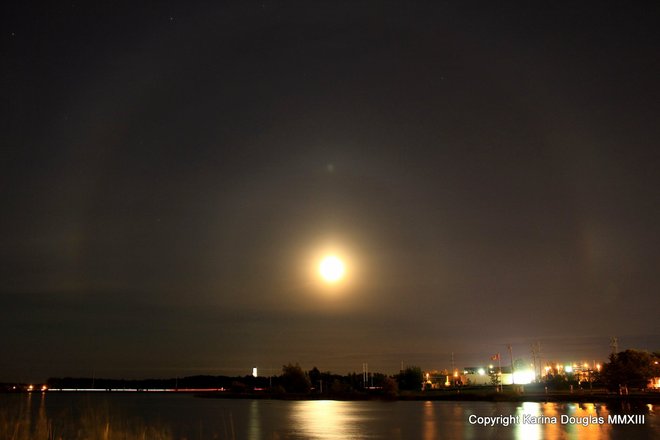 Moon Dog Over Gillies Lake Timmins, Ontario Canada
