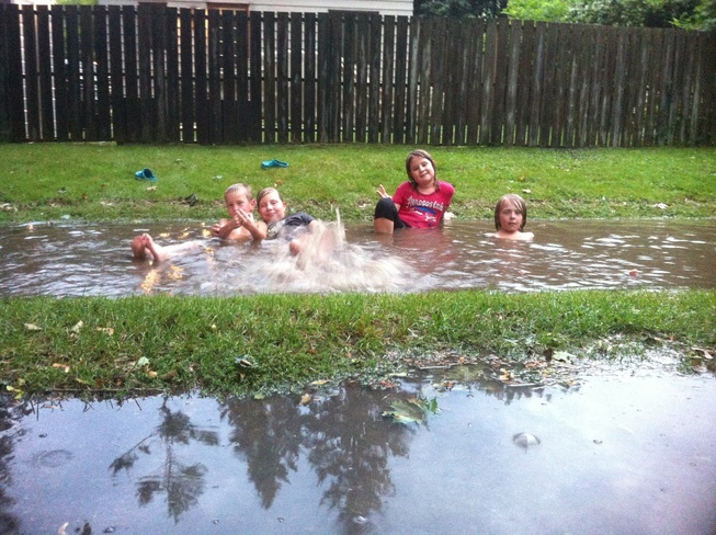 Puddle swimming :) Clinton, Ontario Canada