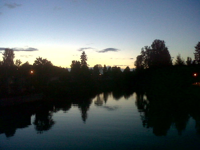 Courtenay River at Sunset. Courtenay, British Columbia Canada