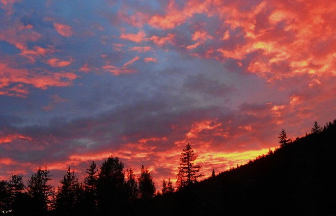 sunset Malakwa, British Columbia Canada