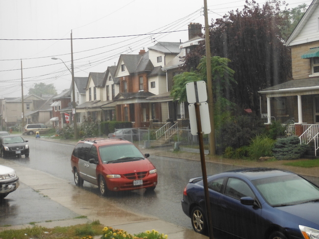 Big downpour Hamilton, Ontario Canada