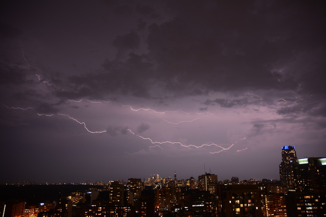Lightning over TO Toronto, Ontario Canada