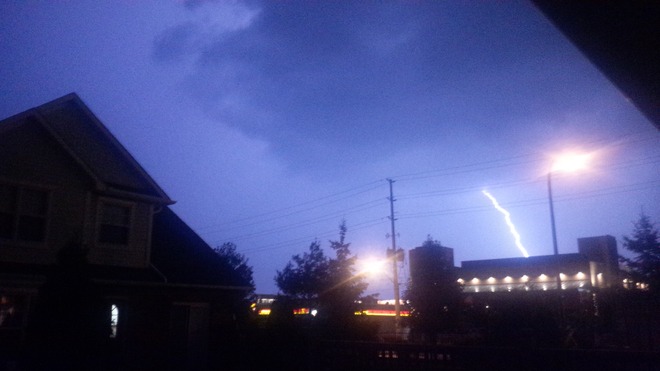 Lightning strike I'm Ancaster Ancaster, Ontario Canada