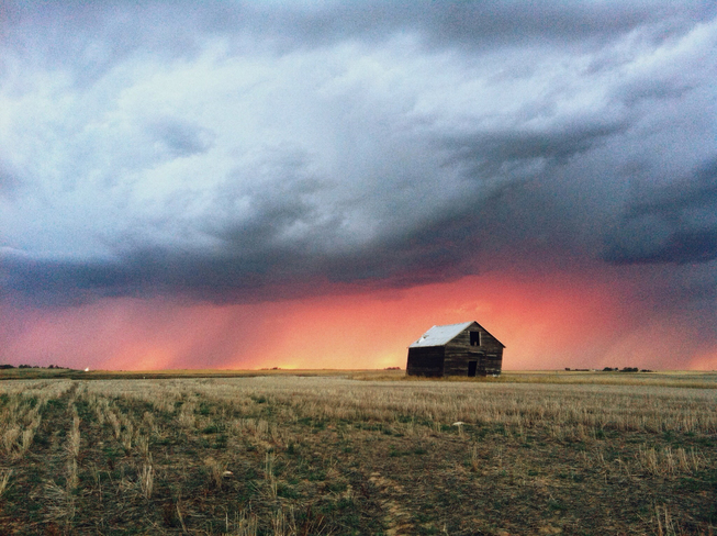 Barn Before the Storm Climax, Saskatchewan Canada