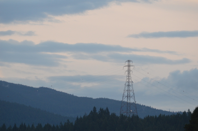 Power Tower At Sunset North Vancouver, British Columbia Canada