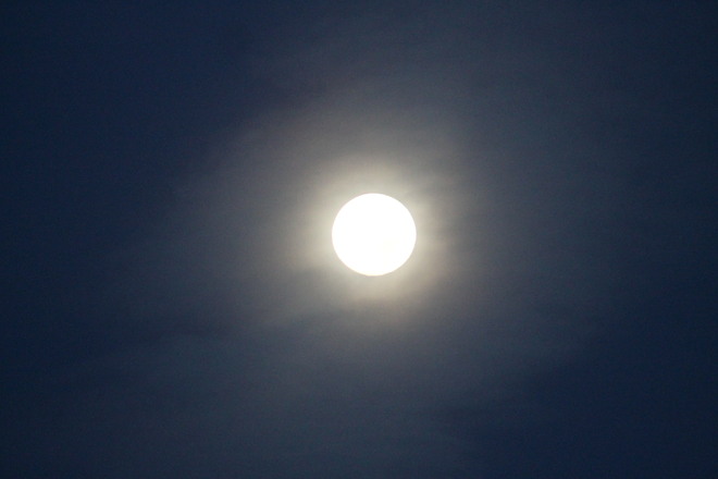 Full Moon at Sunrise Wolfville, Nova Scotia Canada