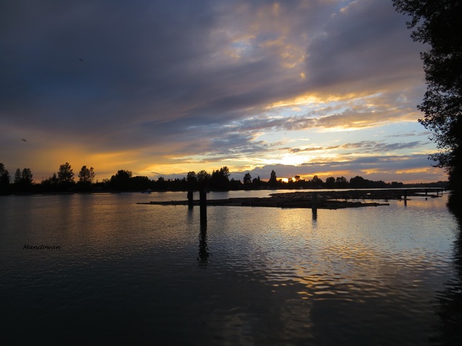 Sunset On The Fraser Burnaby, British Columbia Canada