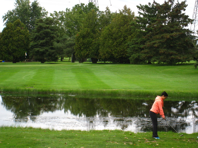 golfing in a cool afternoon Markham, Ontario Canada
