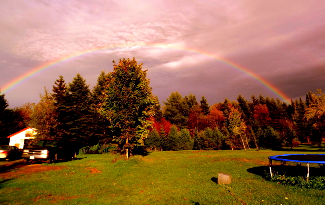 beautiful rainbow Woodstock, New Brunswick Canada
