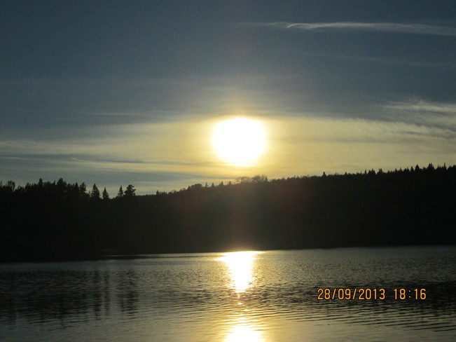 Last Sunset at Cottage for us this year Kirkland Lake, Ontario Canada