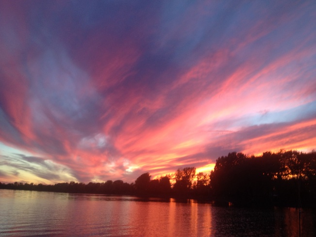 sunset on lake champlain Clarenceville, Quebec Canada