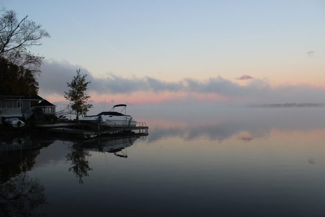 Sunrise on Lake Cameron Fenelon Falls, Ontario Canada