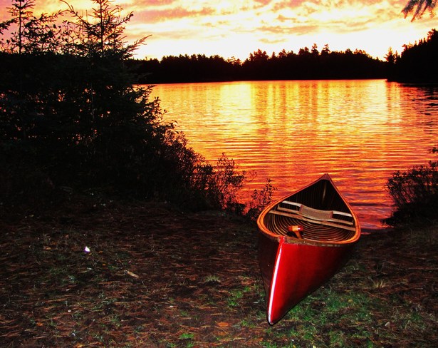 The Canoe Awaits Elliot Lake, Ontario Canada