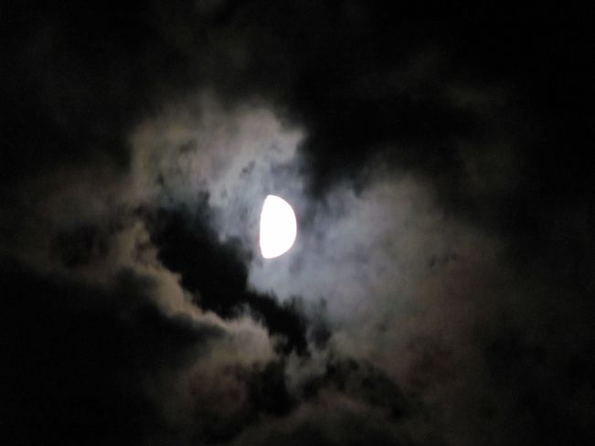 cloudy sky with moon take 2 Saugeen Shores, Ontario Canada