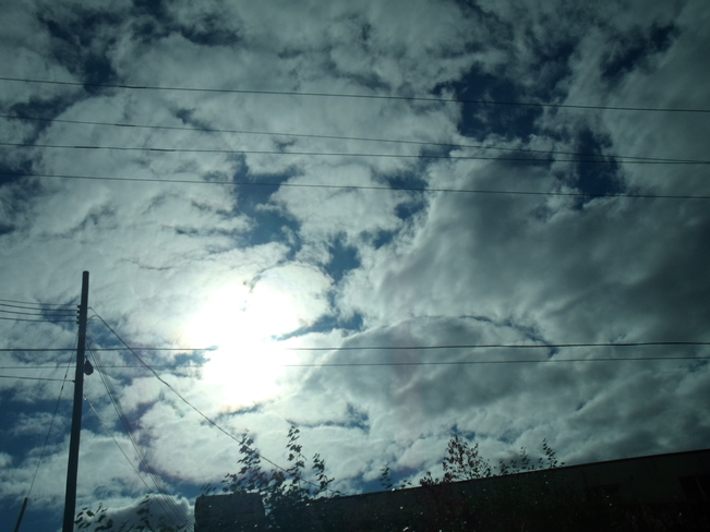 Sun and clouds again today Elliot Lake, Ontario Canada