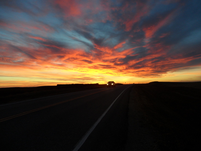 Spectacular sunset Assiniboia, Saskatchewan Canada