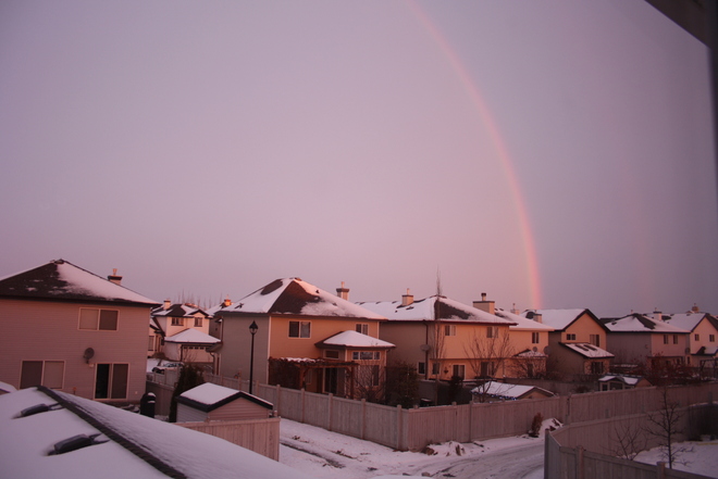 Snowy Rainbow Edmonton, Alberta Canada