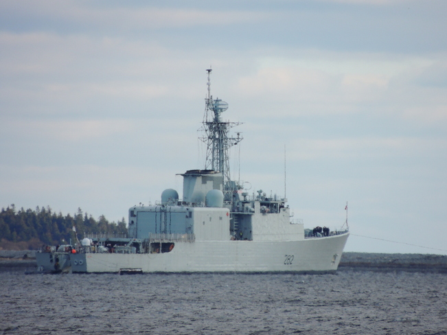 Halifax Navy Ship Of Point Pleasant Park November 13th 2013 Halifax, Nova Scotia Canada