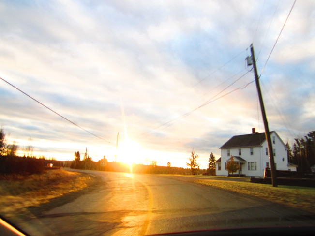 bright AM sun Temperance Vale, New Brunswick Canada