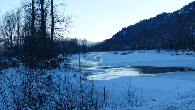 Cold day Grand Forks, British Columbia Canada