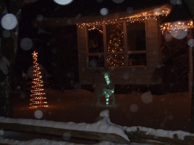 lights and snow Hanover, Ontario Canada