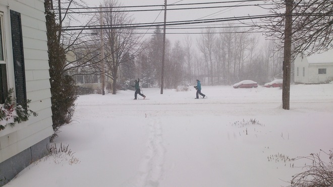 Wolfville Cross Country Skiers say Let it Snow Wolfville, Nova Scotia Canada