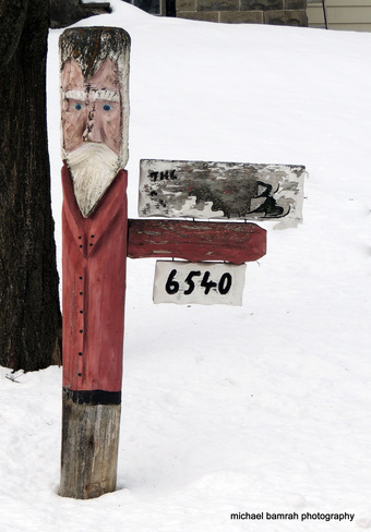 creative rural house number sign Brooklin, Ontario Canada